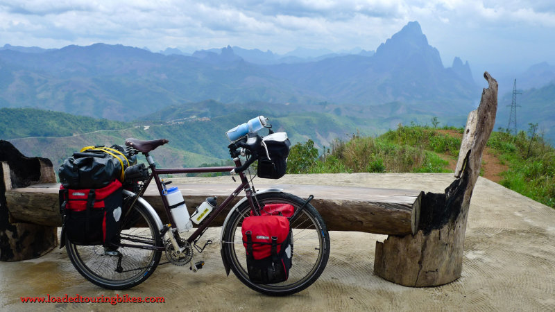 410    Brian touring Laos - Surly Long Haul Trucker touring bike