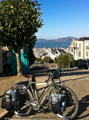 439    Krystal touring California - Trek 520 touring bike