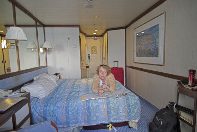 Our massive stateroom from the balcony