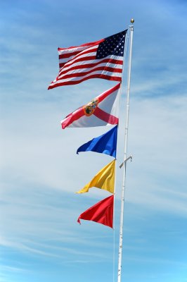 USA,Florida and maritime flags