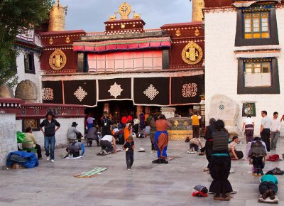 Outside Jokhang temple, Lhasa