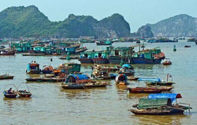 The Bay of Cat Ba town