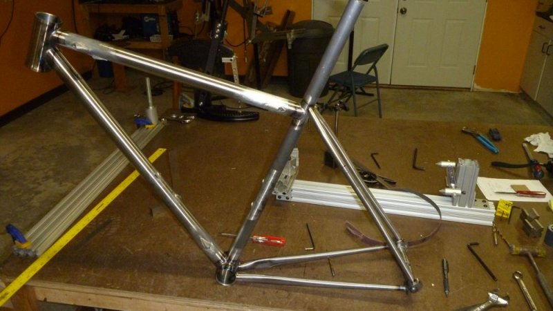 Checked alignment and then to finish weld it up. 