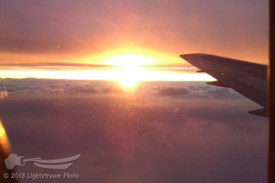 Sunset at 40,000 ft