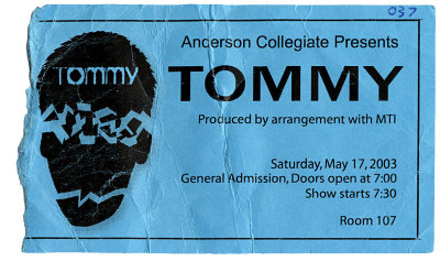 Anderson Collegiate Whitby     Tommy Production 2003