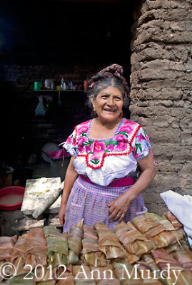 Felicita with her tamales