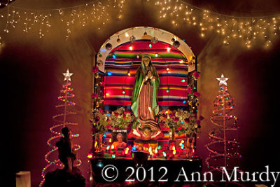 Altar with Christmas trees