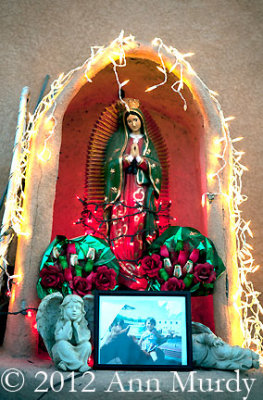 Altar with angel and photo