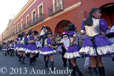 Girls in purple