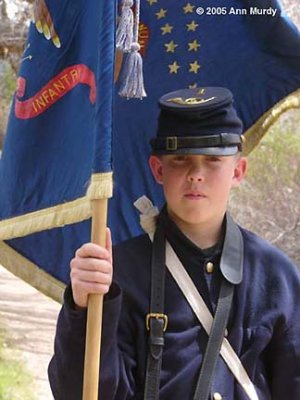 Boy with flag