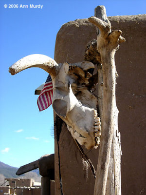 Skull head Taos Pueblo