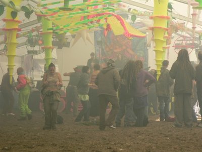 Ravers in the mist