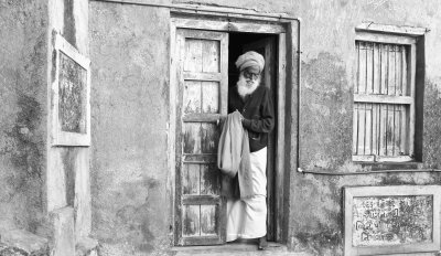 Hermit Mount Girnar bw.jpg