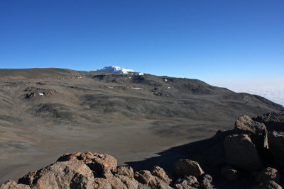 The crater of  Mount Kilimanjaro