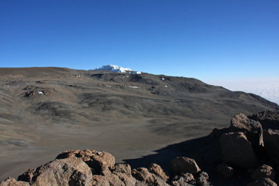 The crater of Mount Kilimanjaro