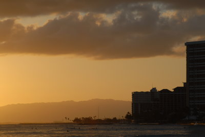 waikiki beach surfers and hotels