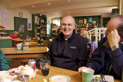 Peter and Ken. Ladyhead Bookshop and Coffee Shop