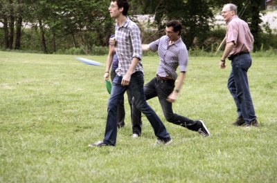 Tim, Nate (and Becky hiding) and Peter