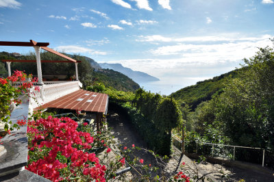 View from villa over Bay of Salerno