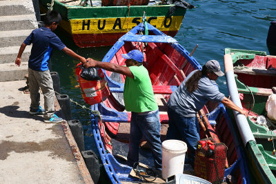 Fishermen life in the Pacific