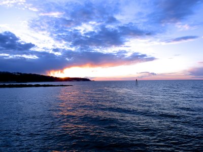 sunset Cedar Beach