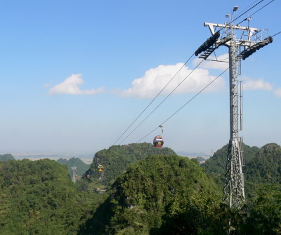 Chairlift to Huong Tich Pagoda