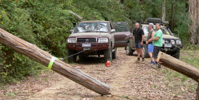 Track clearing Rubicon River Road