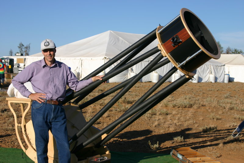 Gary and his 22 Dob he made. Check out the built in table and craftmanship!