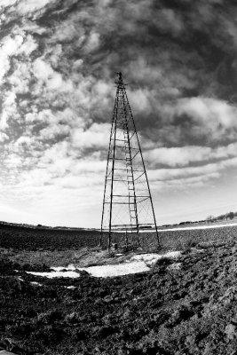 Windmill with angry skys