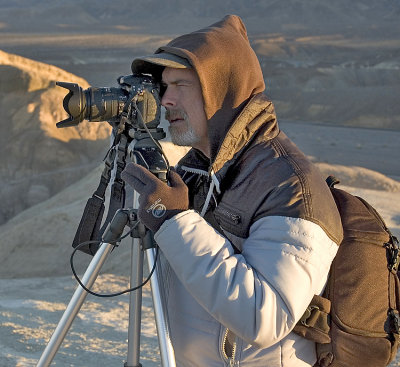 Larry at Zabrieskie Point, dawn at 38F