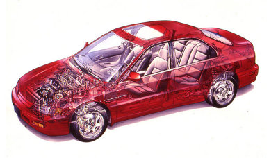Toyota - colored pencil & airbrush