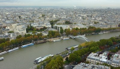 View northeast from the second level Tour Eiffel, Paris