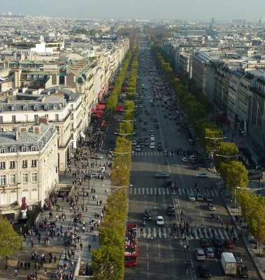 The Champs-lyses from the Arc de Triomphe, Paris