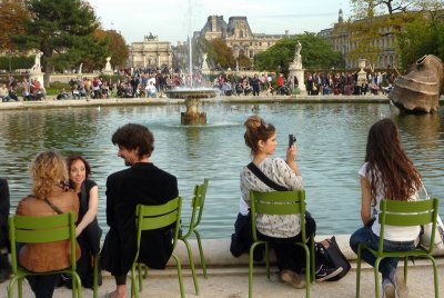 Jardin des Tuileries with the Louvre in the background, Paris