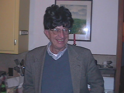 Bill's poor attempt to conceal evidence in a wig(!).  (c. 1996)