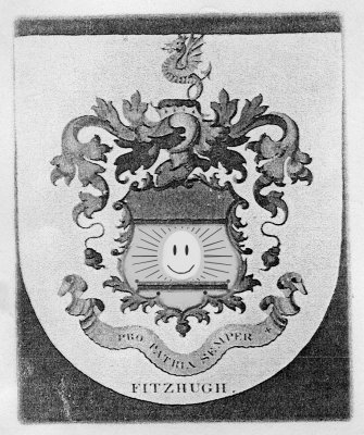 (Close-up of the Fitzhugh family crest.)