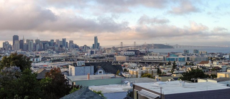 Downtown SF and the Bay Bridge