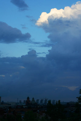 August 25: Storm clouds over Stockholm