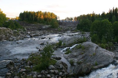 August 29: Almost dried out riverbed at Älvkarleby hydroelectric plant