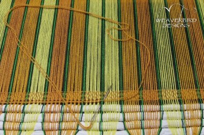 Hemstitching the first towel