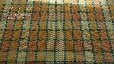 plaid towel, before washing