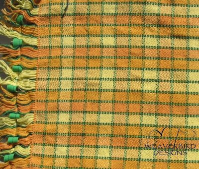 plaid towel, washed and dried