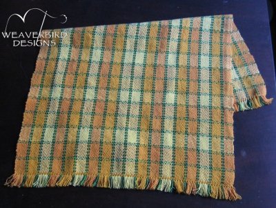 Finished plaid towel