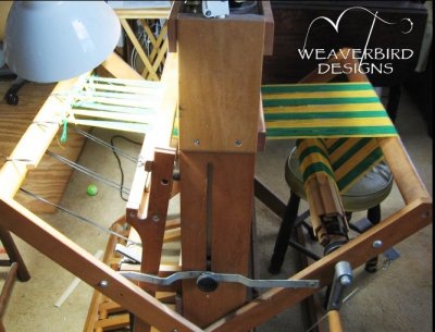 Loom warped for lace towels