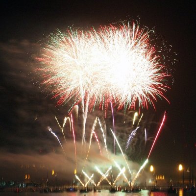 Feria de Agosto - fireworks over the port