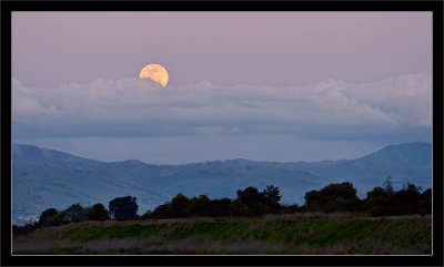 Full Moon Over East Bay Foothills