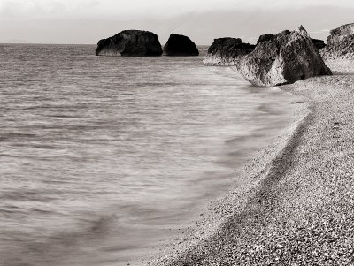 Dark beach by Quentin Bargate