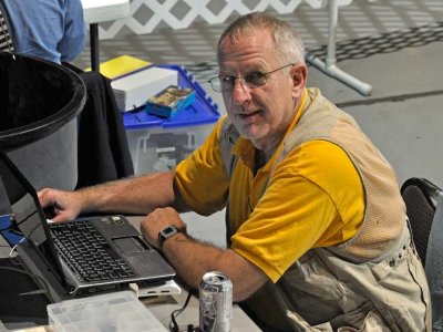 Jim at his computer