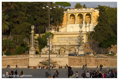 Fontana della Dea di Roma e terrazza del Pincio