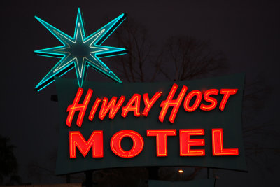 Hiway Host at night
